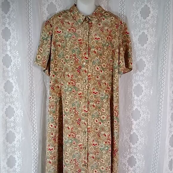 Vintage Leslie Fay 100% Polyester Made In USA Women's Dress Size 20 WP Plus - Picture 4 of 10